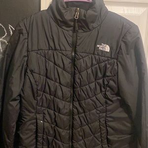 All black north face coat